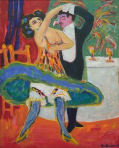 Varieté (engelsk dansepar) af Ernst Ludwig Kirchner