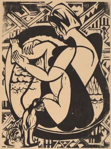 Kvinde i badekarret af Ernst Ludwig Kirchner