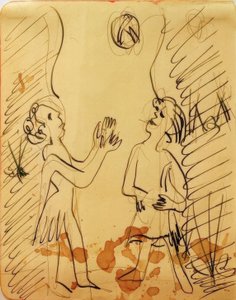 To piger spiller bold af Ernst Ludwig Kirchner