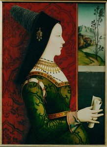 Marie de Bourgogne (maleri på træ) af Ernst Maler