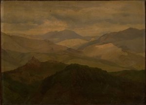 Bjerglandskab ved Civitella