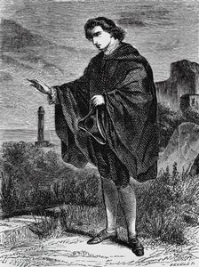 Illustration til Entail, novelle af Ernst Theodor Amadeus Hoffmann (1776-1822), gravering af Ernst Theodor Amadeus Hoffmann