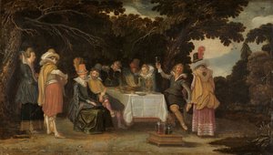 En friluftsfest af Esaias van de Velde