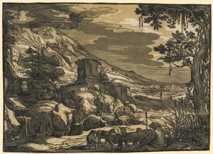 Arkadisk landskab af Esaias van de Velde