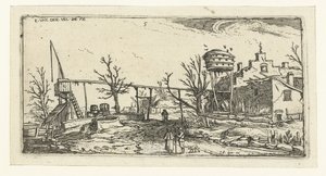 Landskab med et bryggeri Landskaber (serietitel) af Esaias van de Velde