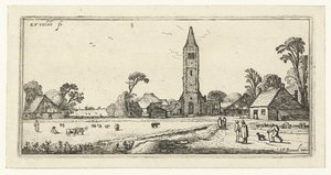 Vandrere på en vej nær Spaarnwoude Landskaber (serietitel)