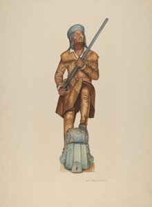 Galionsfigur: Davy Crockett, 1938. af Ethel Dougan
