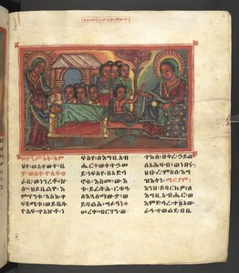 Eller. 607 f013r, Scene fra Jomfru Marias liv, fra 