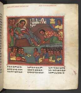 Eller. 607 f022r, Scene fra Jomfru Marias liv, fra 