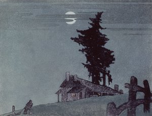 The Homestead, 1937 (linosnit) af Ethleen Palmer