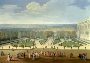 Promenade de Louis XIV (1638-1715) med udsigt til den nordlige parterre i Versailles haver Maleri af Etienne Allegrain (1644-1736) 1688 ca. Sol. 2,3x2,9 m