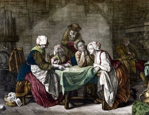 Kvinde trækker kort, sd. 1700-tallet