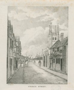 Tamworth - Church Street: litografi, nd [1796-1865] (tryk)