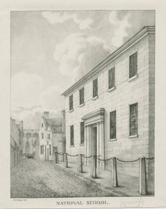 Tamworth - National School: litografi, nd [1796-1865] (tryk)