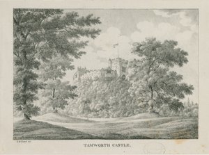 Tamworth Castle: zinkograf, nd [1796-1865]