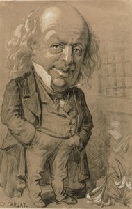 Karikaturportræt af Pierre-Jean de Beranger af Etienne Carjat
