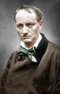Charles Baudelaire, c.1866 (håndfarvet foto) af Etienne Carjat