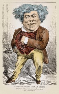 Portræt af Alexandre DUMAS (1803-1870) far: karikatur af Etienne Carjat. af Etienne Carjat