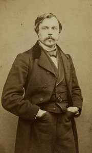 Portræt af Edmond Huot de Goncourt 1822-1896. af Etienne Carjat