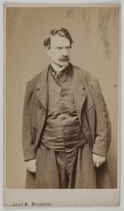 Portræt af François Delsarte, ca. 1870-90 (albumintryk) af Etienne Carjat