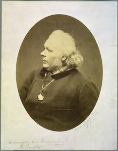 Portræt af Honore Daumier (1808-79) 1861 (albumin print) af Etienne Carjat
