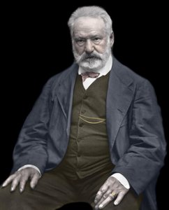 Portræt af Victor Hugo (1802-1885), fransk forfatter og digter, Farvelægning på et fotografi af Etienne Carjat (1828-1906) - Victor Hugo (1802-1885). engelsk forfatter og digter. ca. 1870. Farvefotografi. af Etienne Carjat