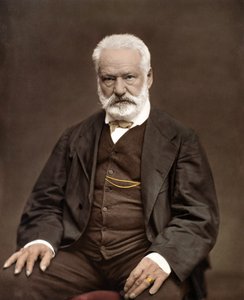 Portræt af Victor Hugo (1802-1885), fransk forfatter og digter, Farvelægning på et fotografi af Etienne Carjat (1828-1906) - Victor Hugo (1802-1885). engelsk forfatter og digter. ca. 1870. Farvefotografi.