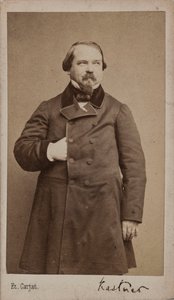Portræt af komponisten Jean-Georges Kastner 1810-1867, 1867. af Etienne Carjat