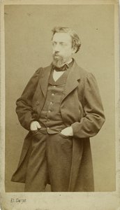 Portræt af komponisten François-Auguste Gevaert 1828-1908, ca. 1870. af Etienne Carjat