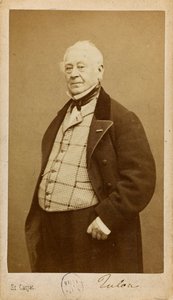 Portræt af komponisten og fløjtenisten Jean-Louis Tulou 1786-1865, ca 1860. af Etienne Carjat