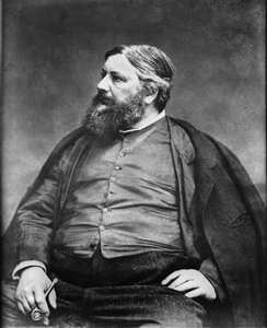 Portræt af maleren Gustave Courbet af fotografen Etienne Carjat. Originaltryk, fonds fra det fotografiske værksted Roth  Cie. af Etienne Carjat