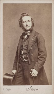 Portræt af violinisten og komponisten Camillo Sivori 1815-1894. af Etienne Carjat