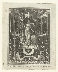Astrologi ASTROLOGI. (titel på objekt) Fire liberale kunster, perspektivet og arkitekturen, repræsenteret af kvinder (senere version) (serietitel) af Etienne Delaune