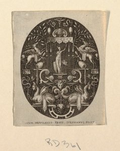Athena, fra Grotesques on Black Ground, Divinities and Allegories af Etienne Delaune