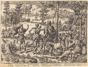 Diana og Orion af Etienne Delaune