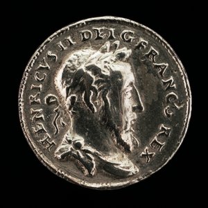 Henrik 2., 1519-1559, konge af Frankrig 1547 [forside] af Etienne Delaune