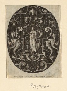 Juno, fra serien Grotesques on Black Ground, Divinities and Allegories af Etienne Delaune