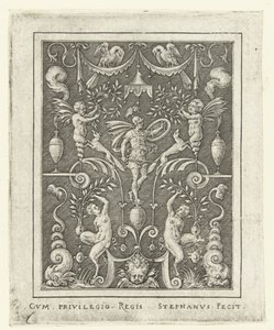 Mars Overfladedekorationer med gudefigurer i en ramme af grotesker (senere version) (serietitel) af Etienne Delaune
