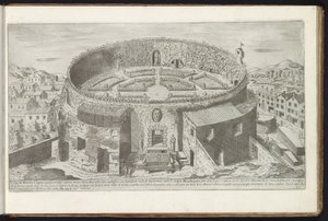 Augustus Mausoleum med en anlagt have i Rom Gamle bygninger (serietitel) I vestigi dell