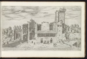 Ruinerne af Quirinale i Rom Bouwwerken uit de oudheid (serietitel) Resterne af det antikke Rom indsamlet og fotograferet i perspektiv af Stefano Du Perac Parisino (serietitel om objekt) af Etienne Duperac