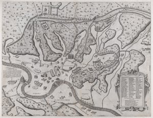 Mirror of Roman Magnificence: Antikkens Rom og dets bakker, fra vest, 1573., 1573.