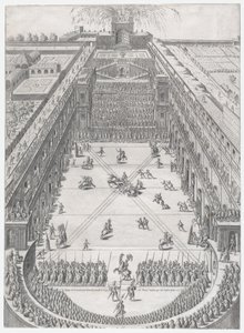 Mirror of Roman Magnificence: Ægteskab af Annibale Altemps og Ortensia Borromeo, Rom,..., 1565. af Etienne Duperac