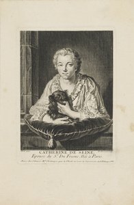 Portræt af skuespillerinden Madame Quinault-Dufresne 1705-1767, ca. 1750.