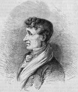 Portræt af Joseph Joubert (1754-1824), fransk forfatter. Gravering af Bocour i "" Le Magasin maleriske""