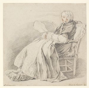 Studie for LAccouchée, ca. 1750 (kridt på papir)