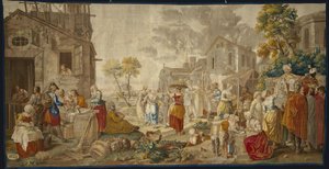 Det udendørs marked, fra landsbyfestivaler, 1775-89