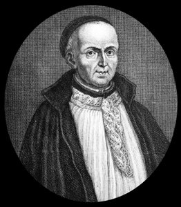 Michel Le Tellier (1643-1719) fransk teolog, jesuit, skriftefader for LouisXIV, kobberstik af Etienne Jehandier (after) Desrochers