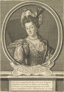 Portræt af Madeleine de Scudéry 1607-1701, ca. 1710.