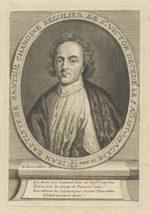 Portræt af digteren Jean-Baptiste de Santeul 1630-1697, um 1700.