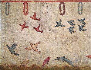 En fugls flugt (Detalje af fresco, 530 f.Kr.) af Etruscan